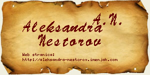 Aleksandra Nestorov vizit kartica